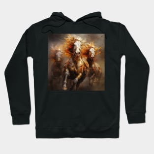 Graceful Watercolor Gallop Majestic Horse Art Print Hoodie